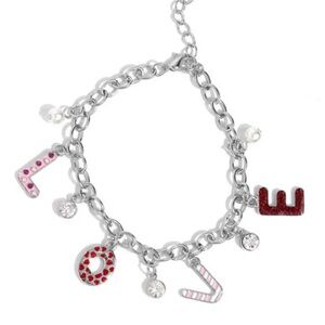 ❤️🩷❤️ “LOVESTRUCK LEISURE” RED BRACELET WITH RED & CRYSTAL RHINESTONES❗️